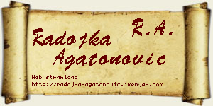 Radojka Agatonović vizit kartica